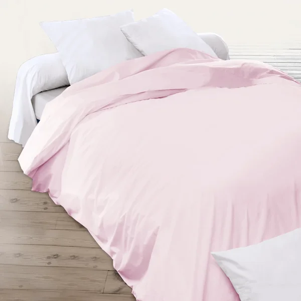 Drap housse relaxation uni 2x100x190 cm 100% coton ALTO Rose blush - TPR Tête et pied relevable