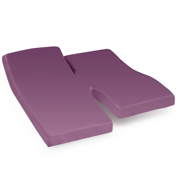 Drap housse relaxation uni 2x100x200 cm 100% coton ALTO Raisin - TPR Tête et pied relevable