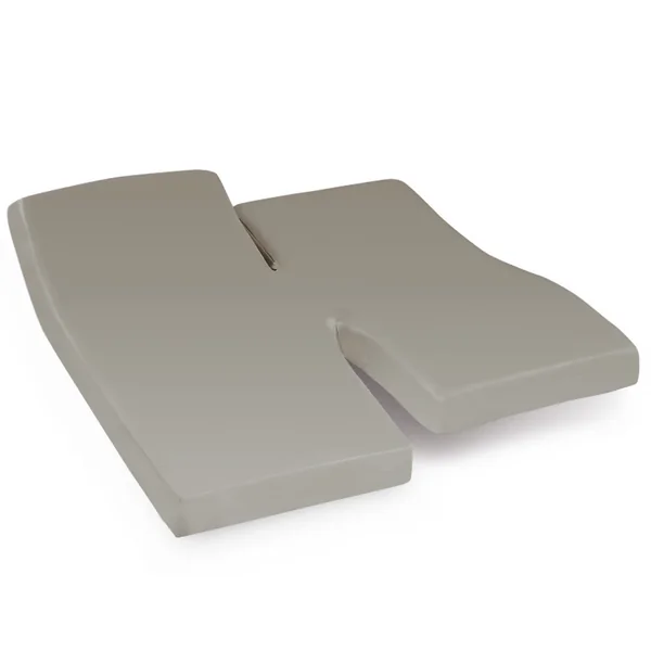 Drap housse relaxation uni 2x70x220 cm 100% coton ALTO Chamois - TPR Tête et pied relevable