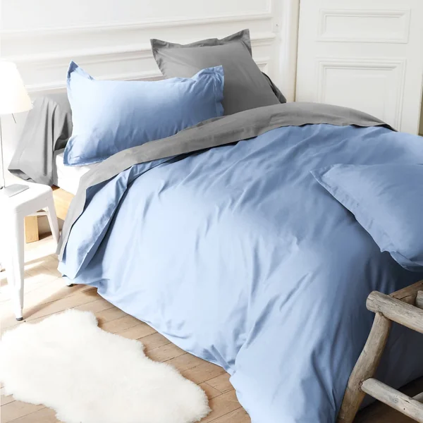 Drap housse relaxation uni 2x80x200 cm 100% coton ALTO Belle ile - TR Tête relevable uniquement