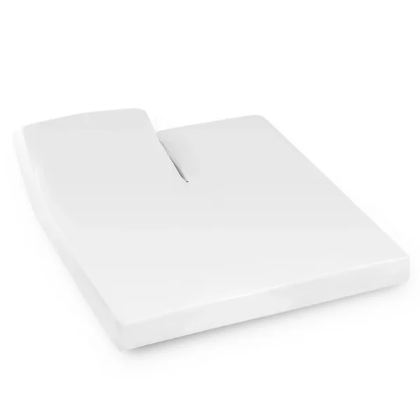 Drap housse relaxation uni 2x90x220 cm 100% coton ALTO Blanc - TR Tête relevable uniquement