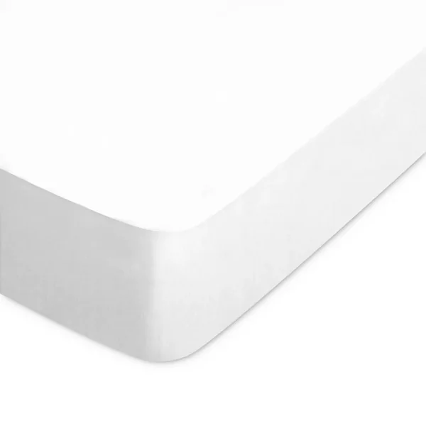 Drap housse uni 110x200 cm bonnet 40 cm 100% coton ALTO blanc