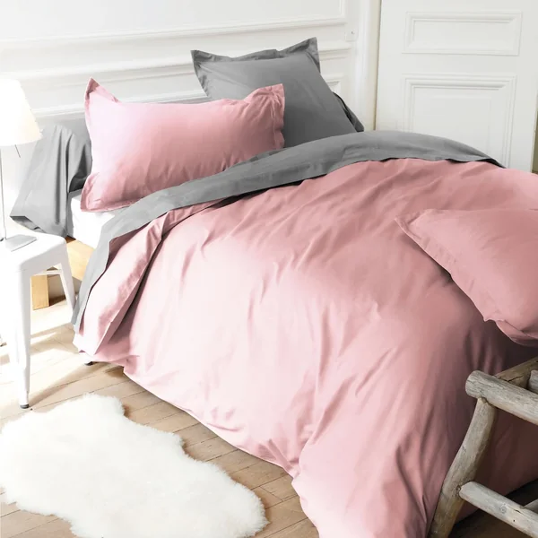 Drap housse uni 120x200 cm bonnet 30 cm 100% coton ALTO Macaron
