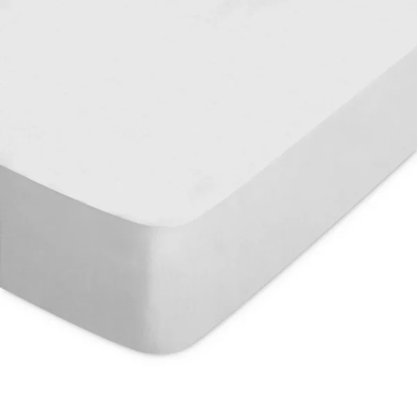 Drap housse uni 130x200 cm bonnet 30 cm 100% coton ALTO Calcium
