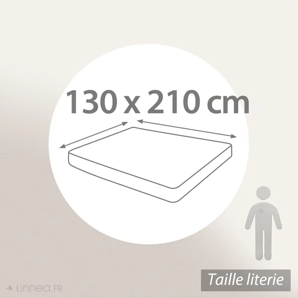 Drap housse uni 130x210 cm bonnet 30 cm 100% coton ALTO Manhattan