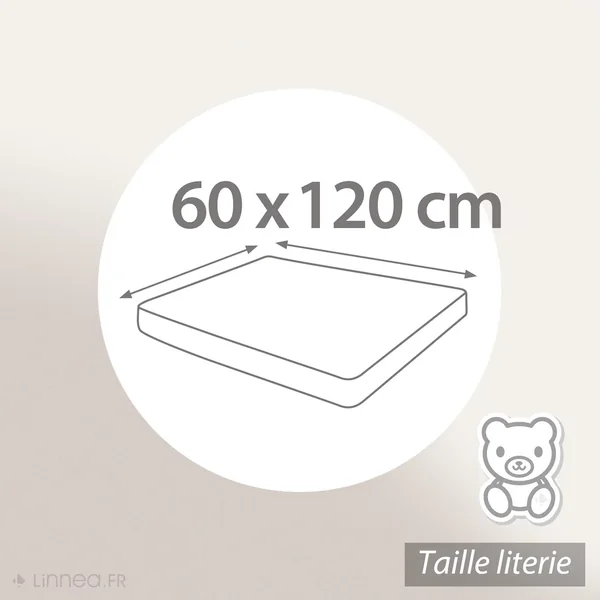 Drap housse uni 60x120 cm 100% coton ALTO bleu Jean