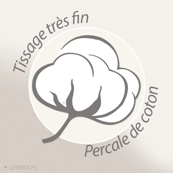 Drap plat 280x325 cm percale 100% coton MARLOW acier