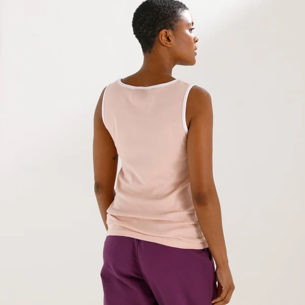 Débardeur bicolore, rose grisé