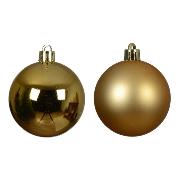Ensemble 30 boules en plastique recyclé or clair brillant et mat - Ø 6 cm