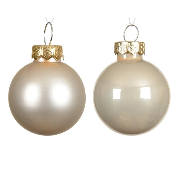Ensemble de 16 boules en verre émaillé et mat perle - Ø 3,5 cm