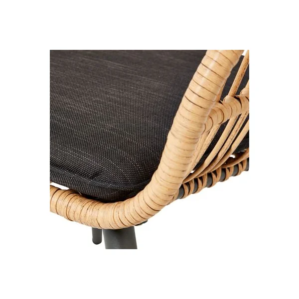 Fauteuil de jardin GoodHome Apolima en acier - Coloris marron - Hauteur 80 cm