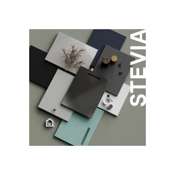 Façade de cuisine hotte / casserolier Stevia gris anthracite brillant l. 80 cm GoodHome