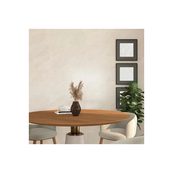 Faïence murale beige effet marbre brillant L.90 x l.30 cm x ép.10,5 mm, Balmoral