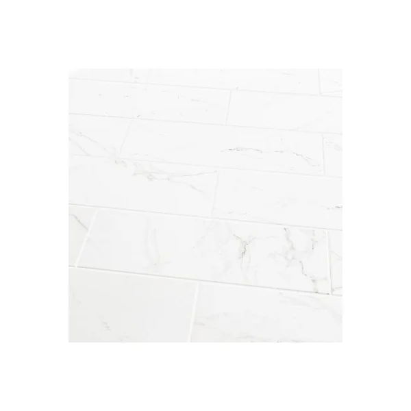 Faïence murale effet marbre blanc L.60 x l.20 cm x ép.9,4 mm, Aruma