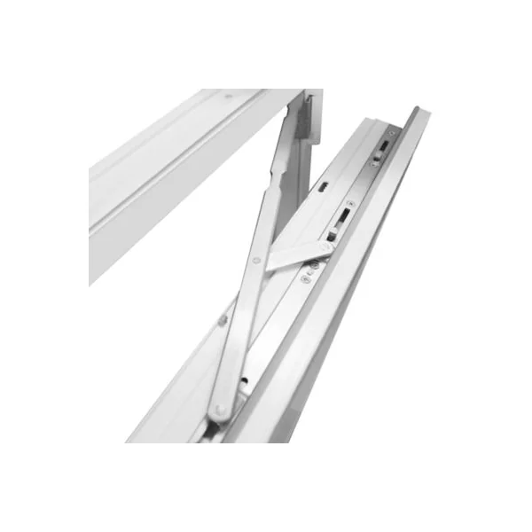 Fenêtre 1 vantail oscillo-battante, tirant gauche double vitrage GoodHome en PVC blanc l.85 x H.118 cm