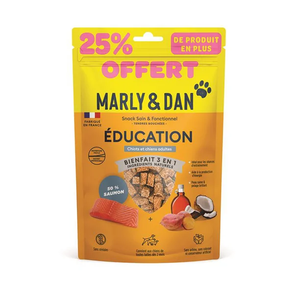 Friandises pour chien Marly & Dan Éducation - 25 % offert - 125g