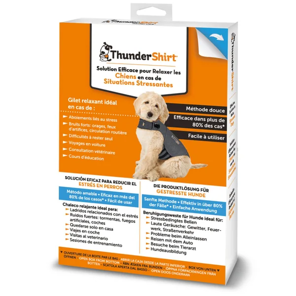 Gilet relaxant pour chien coloris gris ThunderShirt - Taille M