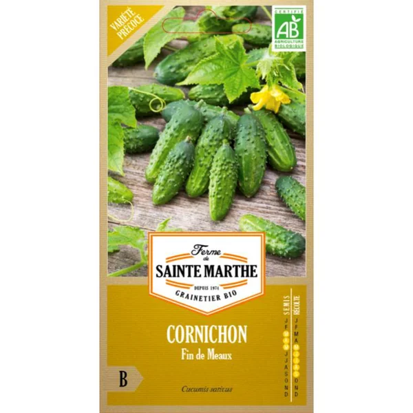 Graines de Cornichon fin de Meaux bio Ferme de Sainte Marthe - graines à semer