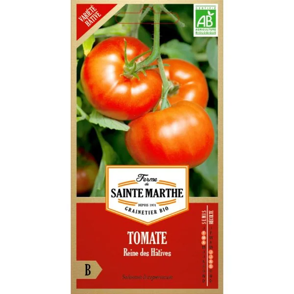 Graines de Tomate Reine des hâtives bio Ferme de Sainte Marthe - graines à semer