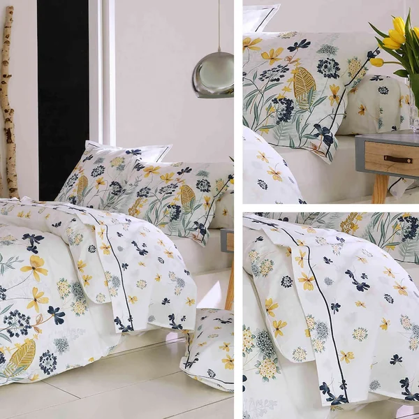 Housse de couette 140x200 cm Percale pur coton PETITE FOLIE Bleu