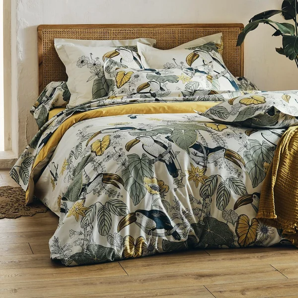 Housse de couette 240x220 cm 100% coton TOCO vert