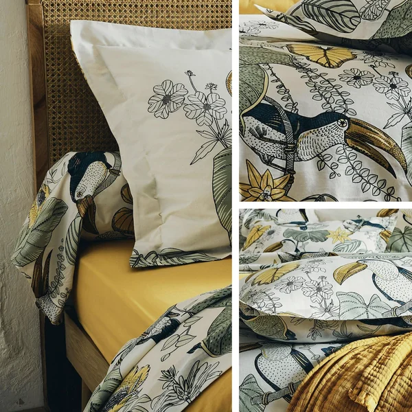 Housse de couette 240x220 cm 100% coton TOCO vert