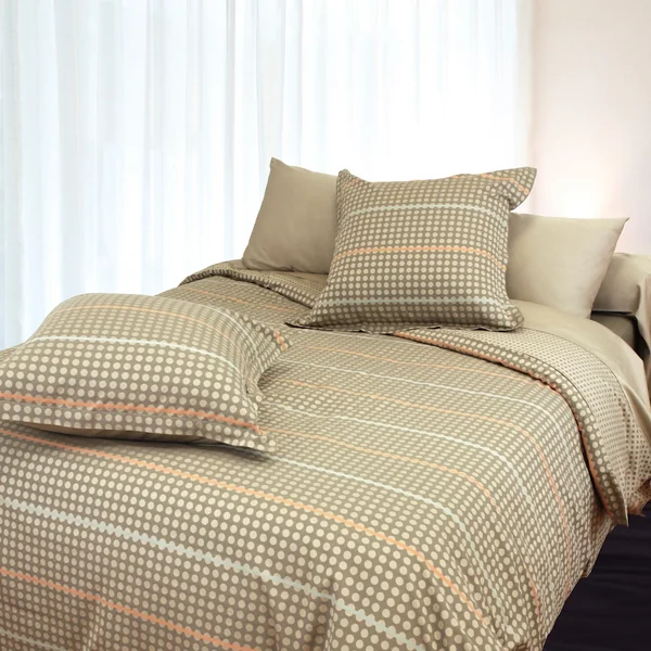 Housse de couette 240x220 cm Satin de coton DAUPHINE Marron