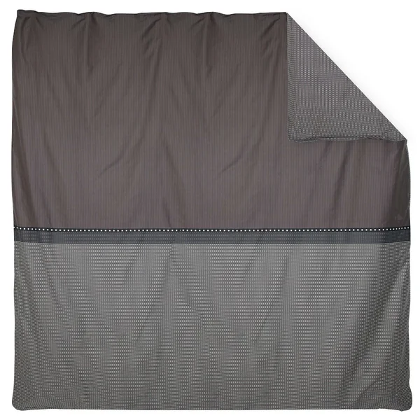Housse de couette 240x220 cm satin de coton ENZO noir
