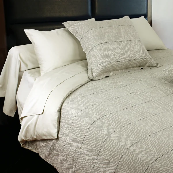 Housse de couette 260x240 cm Satin de coton ODEON Marron clair