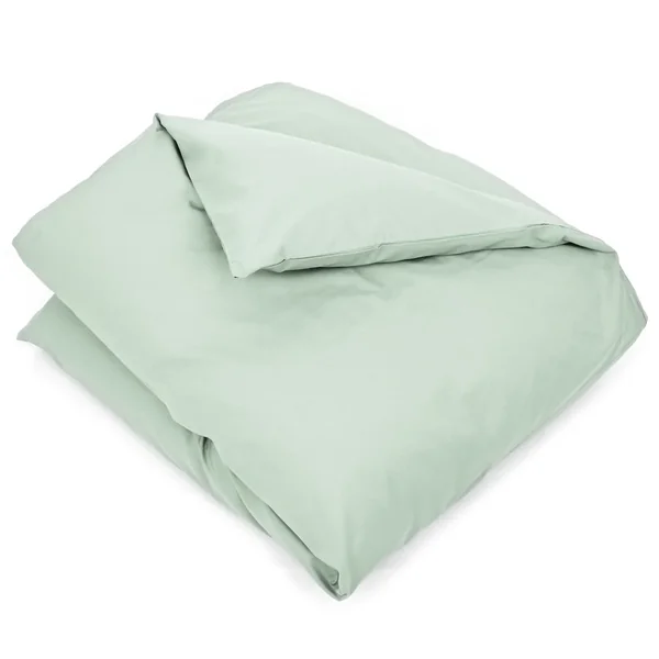 Housse de couette uni 140x200 cm 100% coton ALTO vert fleur d'amandier
