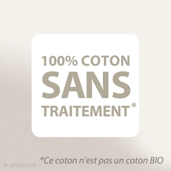 Housse de matelas 80x200 cm 100% coton gratté 2 faces, environ 220g/m² - AUBIN