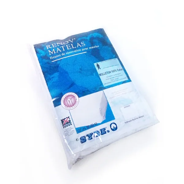 Housse de matelas ANTONIN 70x140 cm molleton 220 g/m² absorbant blanc
