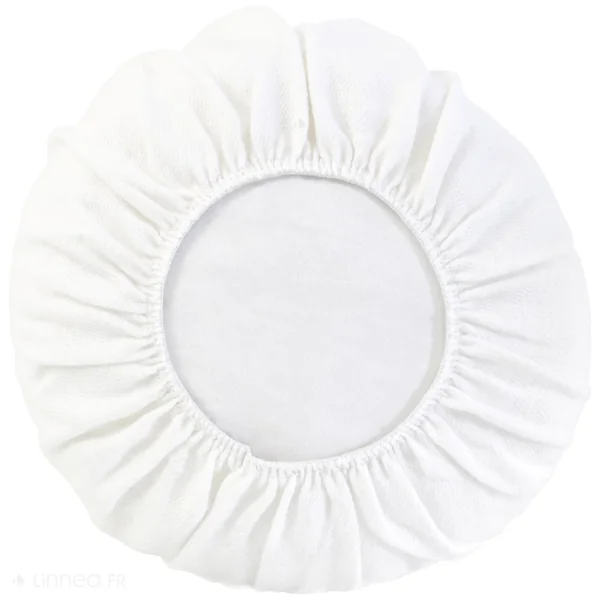Housse de protection de traversin ANTONIN 80 cm molleton 220 g/m² absorbant blanc
