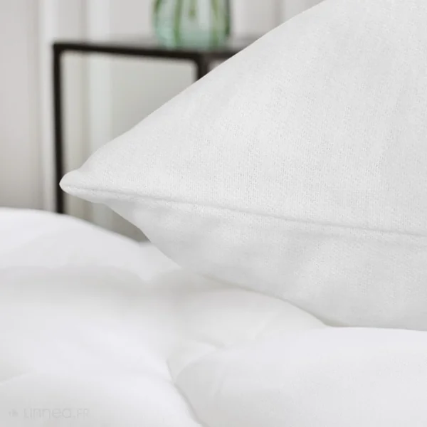 Housse de protection d'oreiller ANTONIN 80x80 cm molleton 220 g/m² absorbant blanc