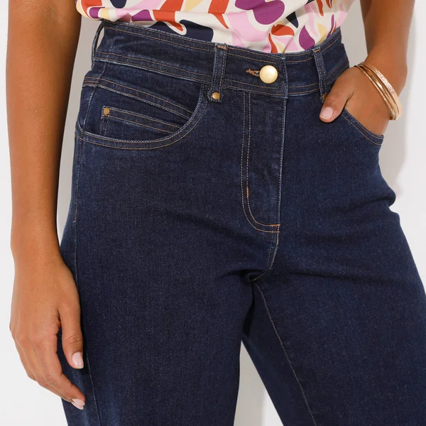 Jean coupe large 5 poches , dark blue