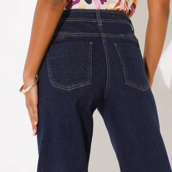 Jean coupe large 5 poches , dark blue