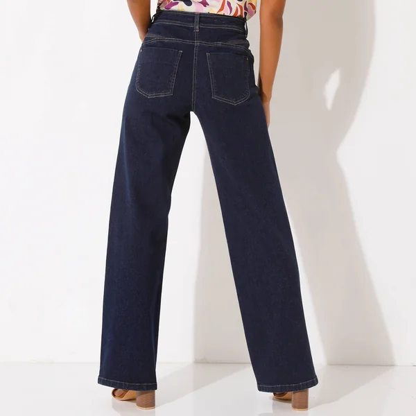 Jean coupe large 5 poches , dark blue