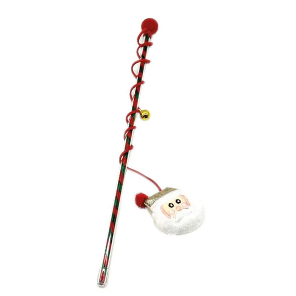 Jouet de Noël pour chat canne à pêche peluche Bubimex - 40 cm