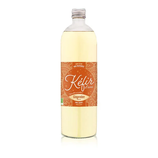 Kéfir d’eau Bio gingembre en bouteille de verre Vitamont - 75 cl