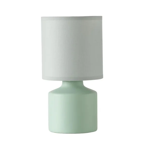 Lampe à poser en porcelaine verte Alabama - Ø 12,5 x H 24 cm