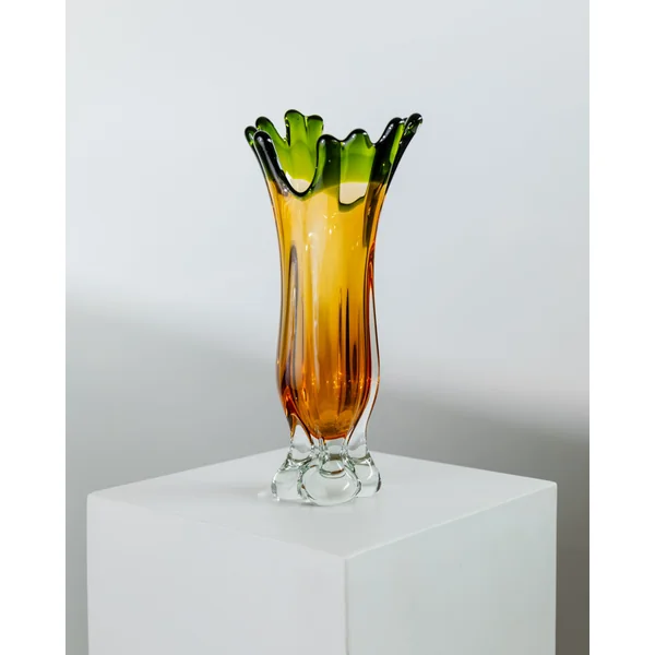 Large Murano Glass Vase by Fratelli Toso 60s