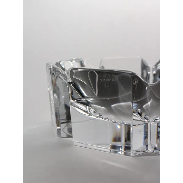 Lars Hellsten Full Lead Crystal "Corona" Bowl for Orrefors, 1970s