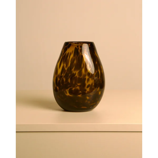 Leopard vase in Murano glass, 1980s