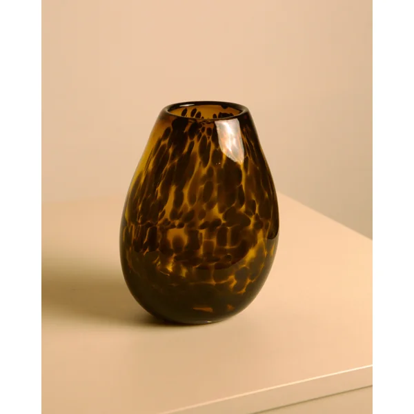 Leopard vase in Murano glass, 1980s