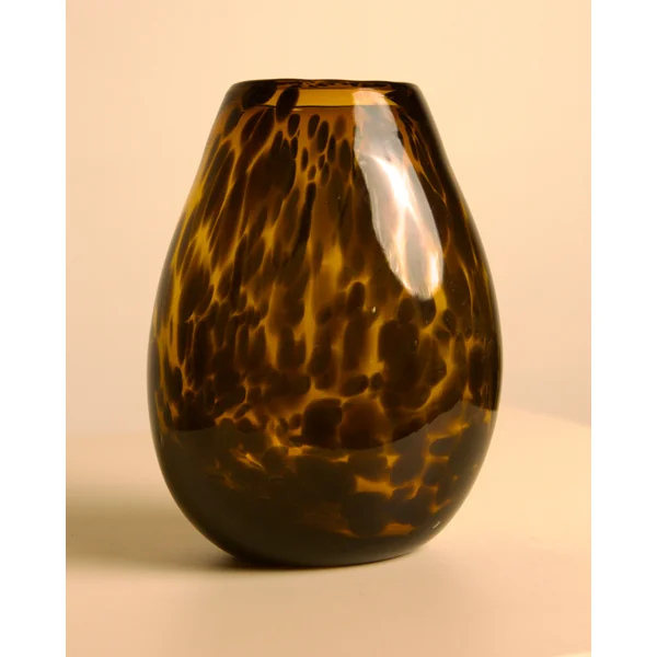 Leopard vase in Murano glass, 1980s