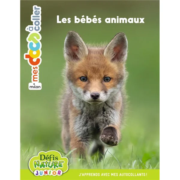 Livre gommettes "Les bébés animaux" aux Éditions Milan collection Mes docs à coller