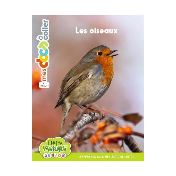 Livre gommettes "Les oiseaux" aux Éditions Milan collection Mes docs à coller
