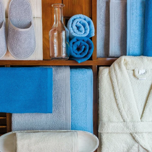 Lot de 2 draps de bain 90x150 cm ALPHA bleu Marine