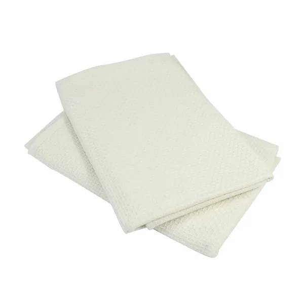 Lot de 2 torchons de cuisine 50x50 cm nid d'abeille PURE KITCHEN WAFFLE Ivoire