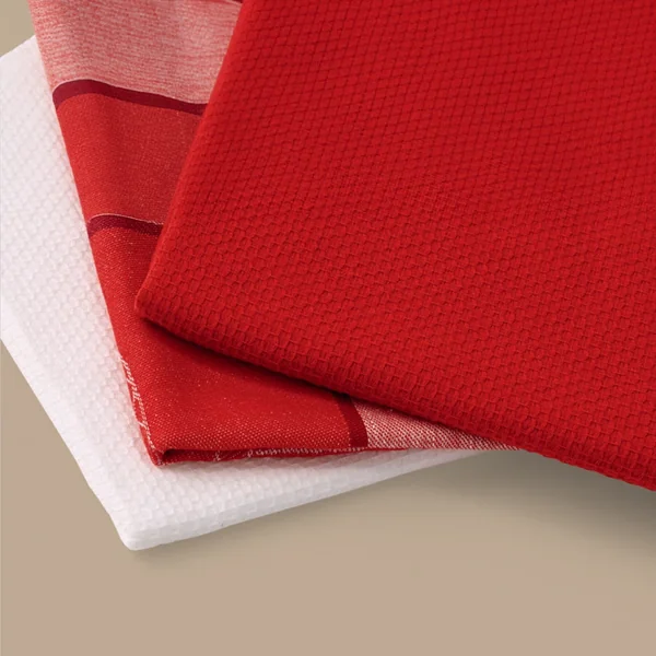 Lot de 2 torchons de cuisine 50x50 cm nid d'abeille PURE KITCHEN WAFFLE Or